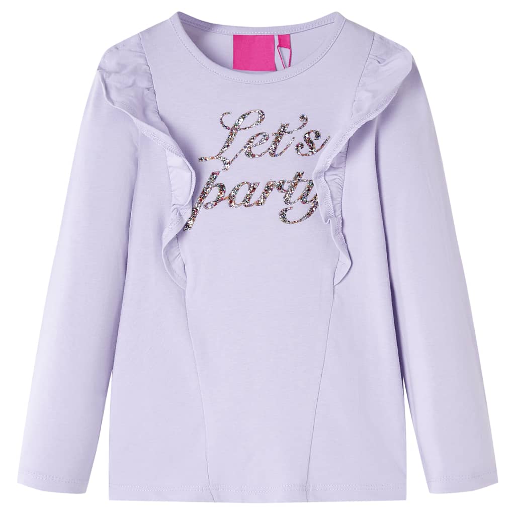 Gyerek póló hosszú ujjú Light Lilac 104