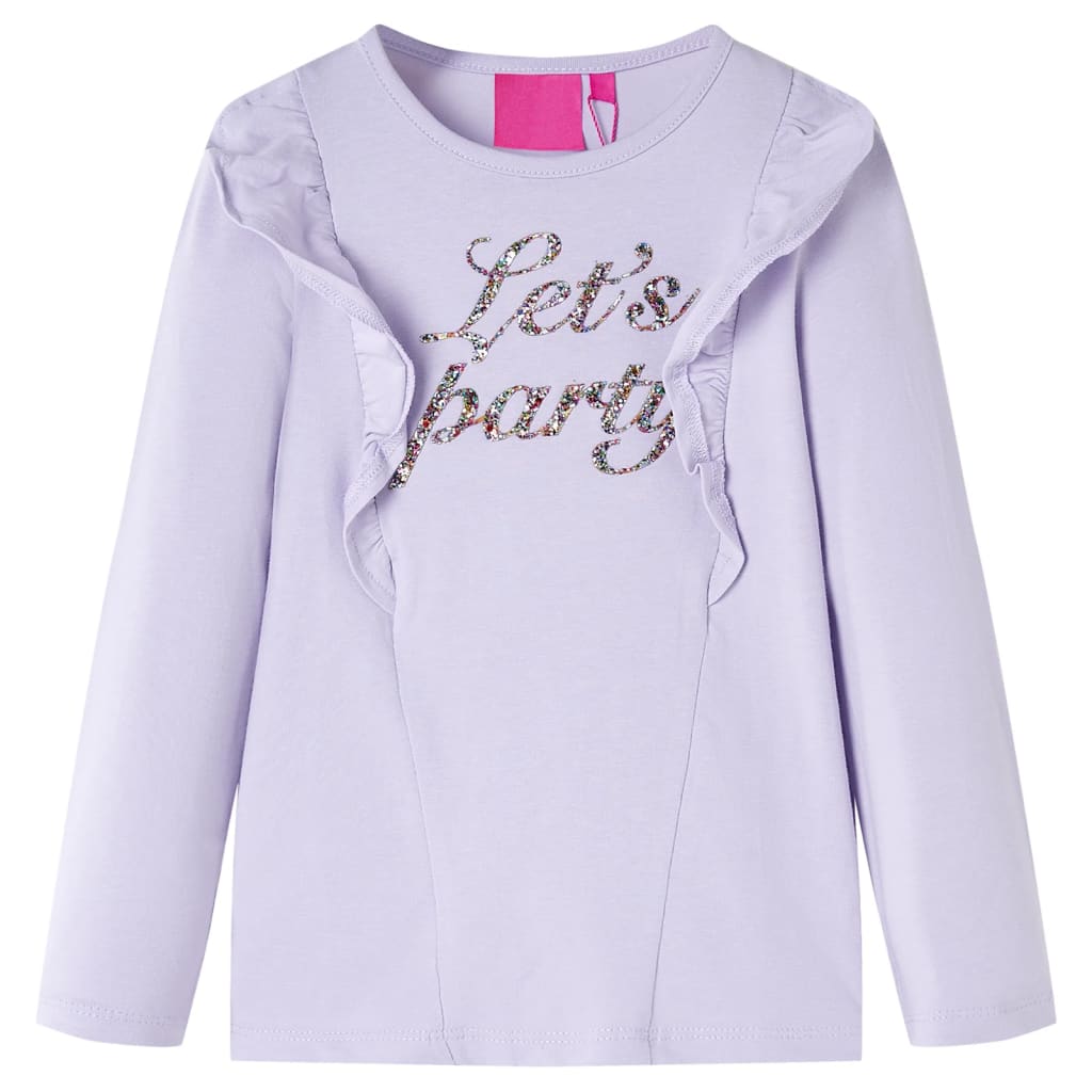 Gyerek póló hosszú ujjú Light Lilac 128
