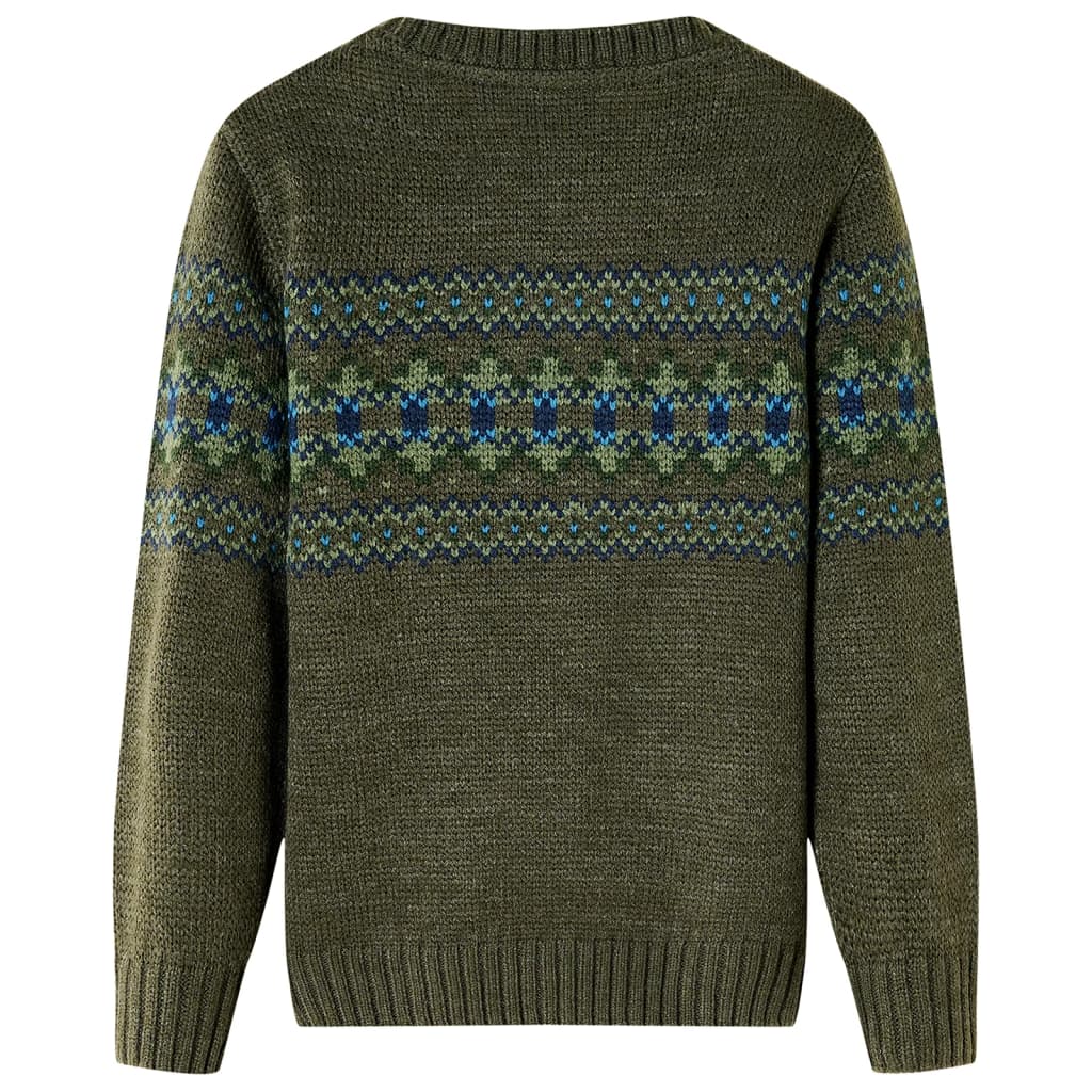 Gyerek pulóver kötött khaki 104