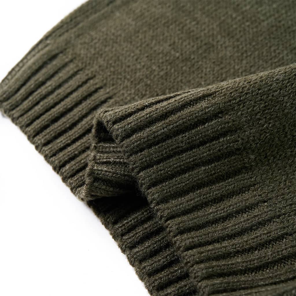 Gyerek pulóver kötött khaki 128