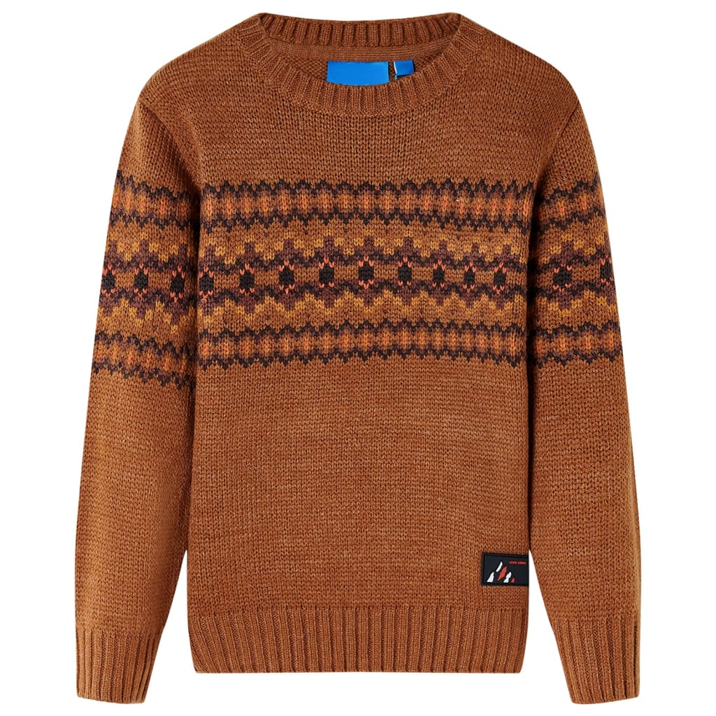 Gyerek pulóver kötött Cognac 116