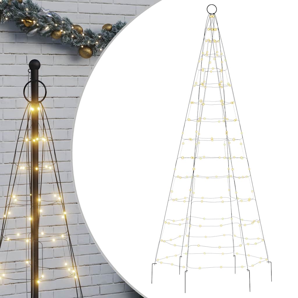 meleg fehér LED karácsonyfa 200 LED 180 cm