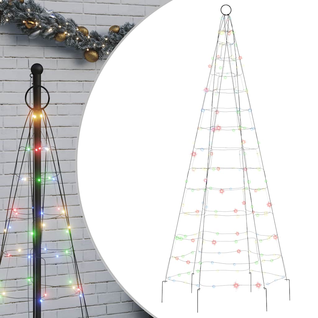 színes LED karácsonyfa 200 LED 180 cm