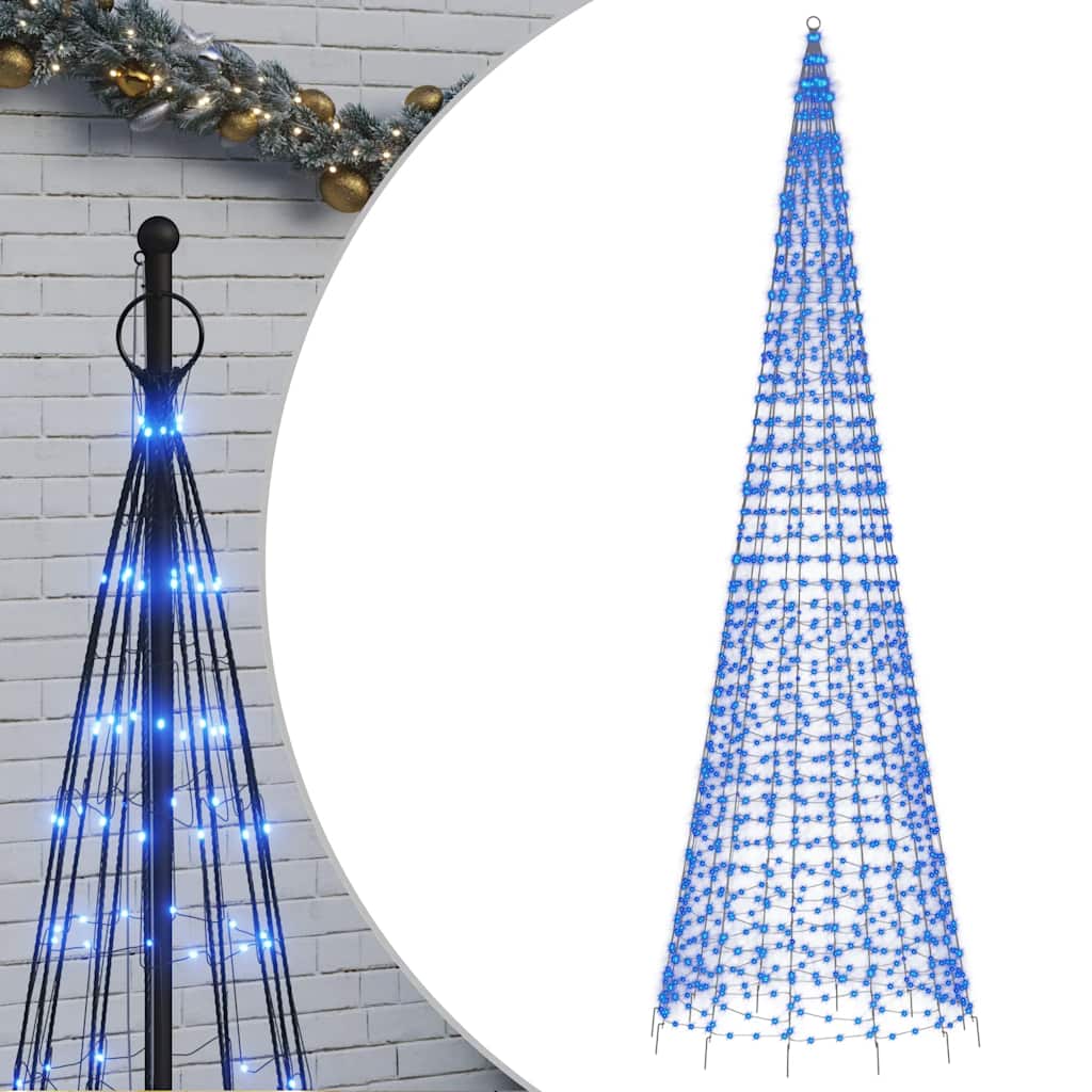 kék LED karácsonyfa 1534 LED 500 cm