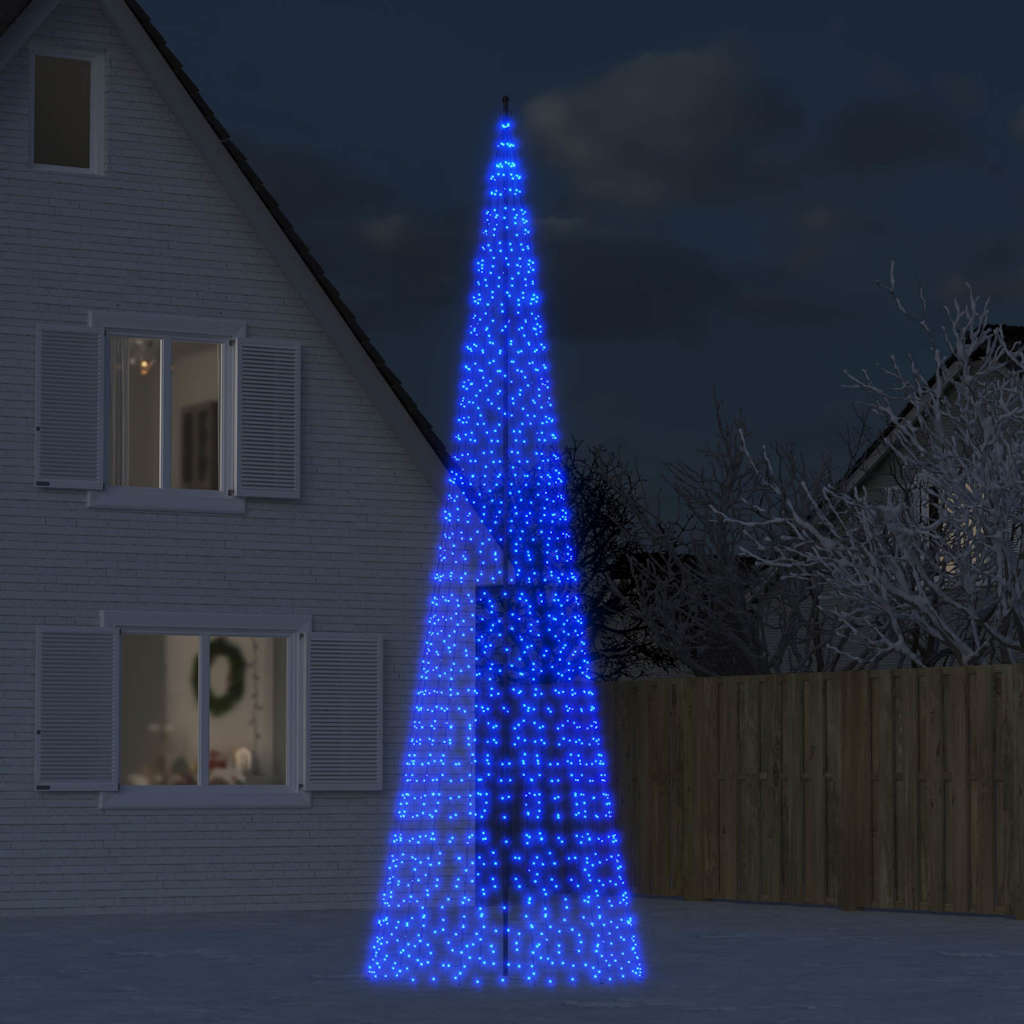kék LED karácsonyfa 1534 LED 500 cm