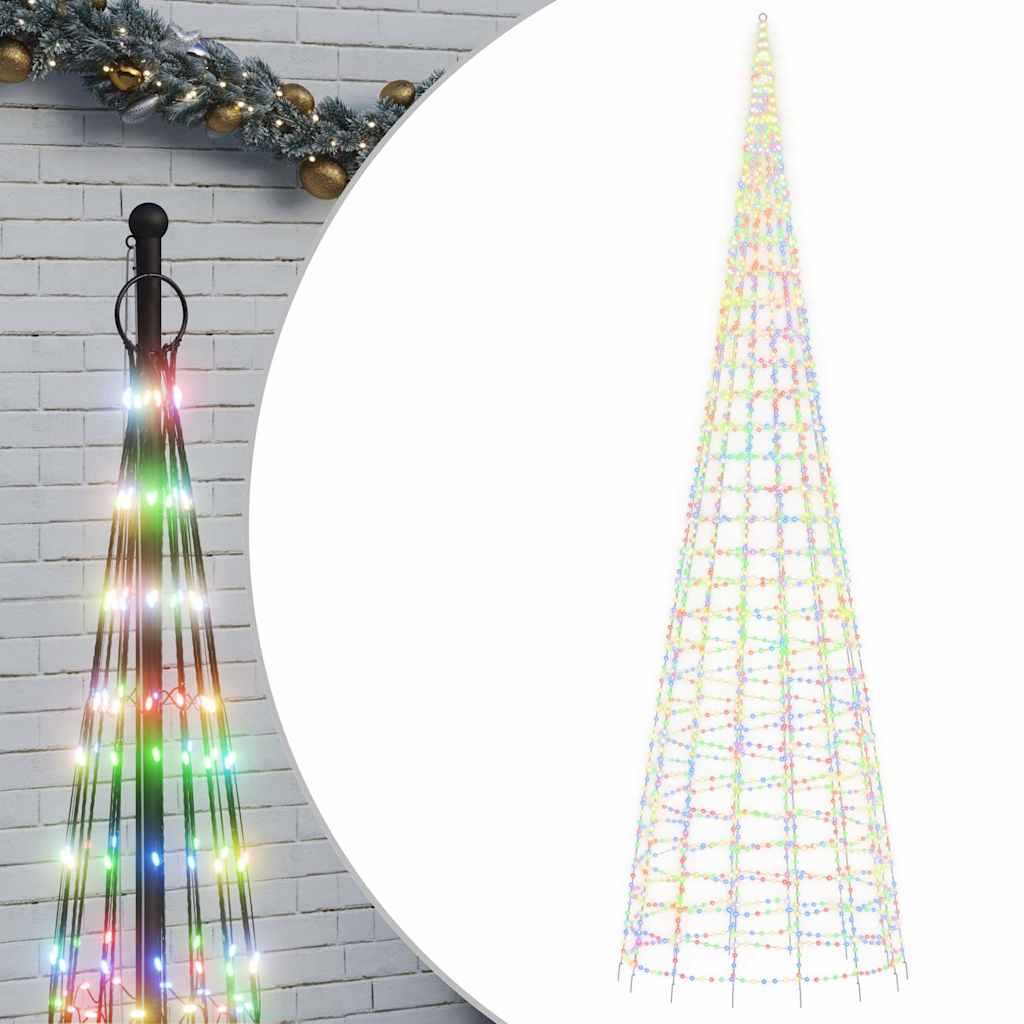 színes LED karácsonyfa 3000 LED 800 cm