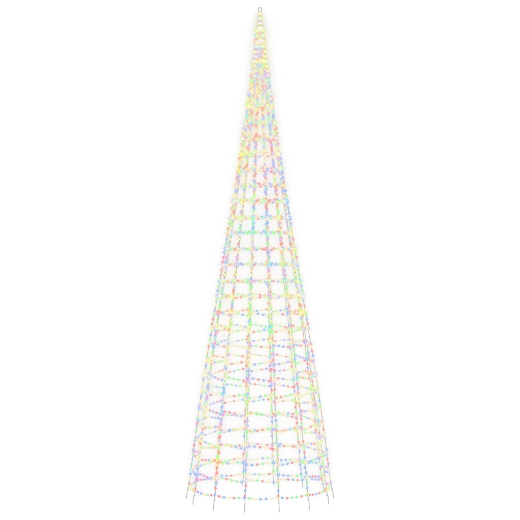 színes LED karácsonyfa 3000 LED 800 cm