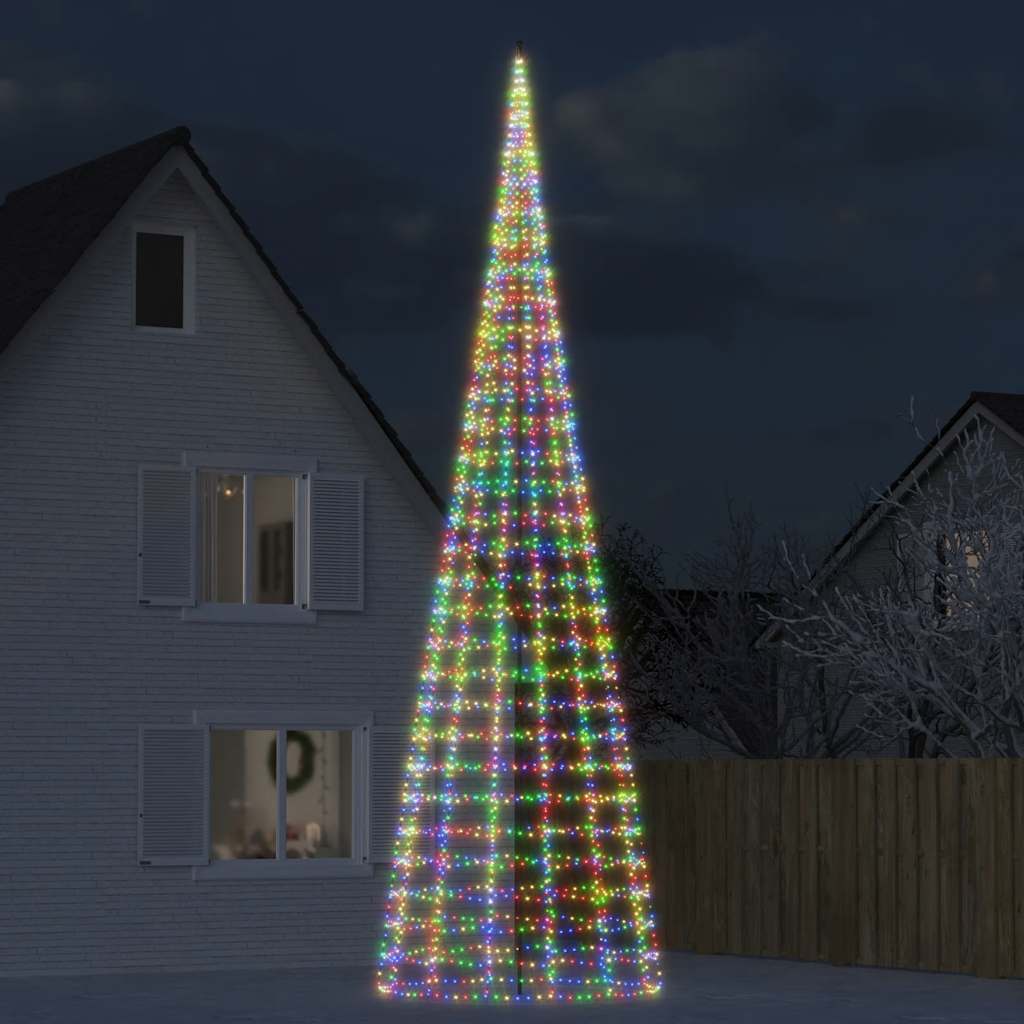 színes LED karácsonyfa 3000 LED 800 cm