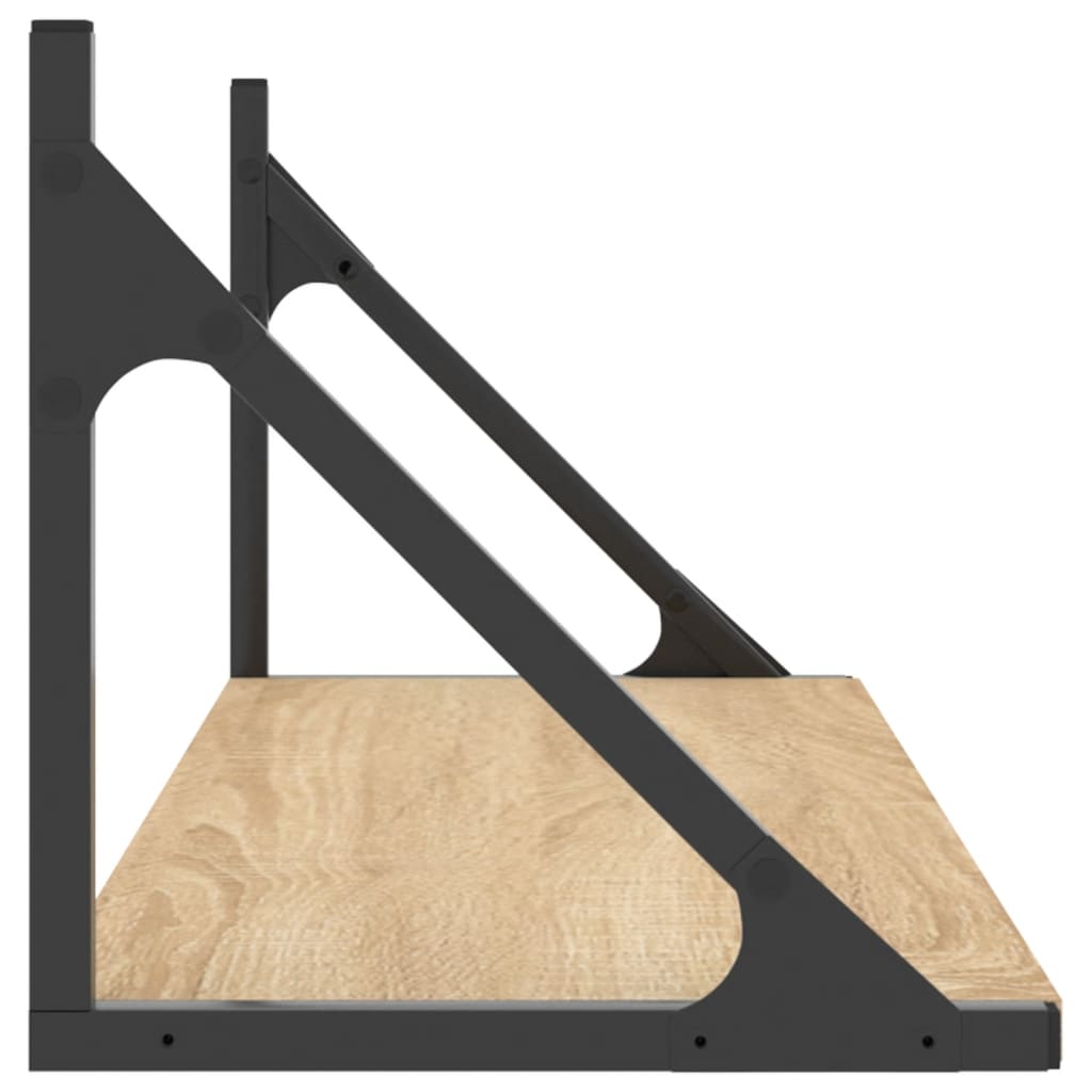 2 db sonoma tölgyfa fali polc 80 x 25 x 25,5 cm