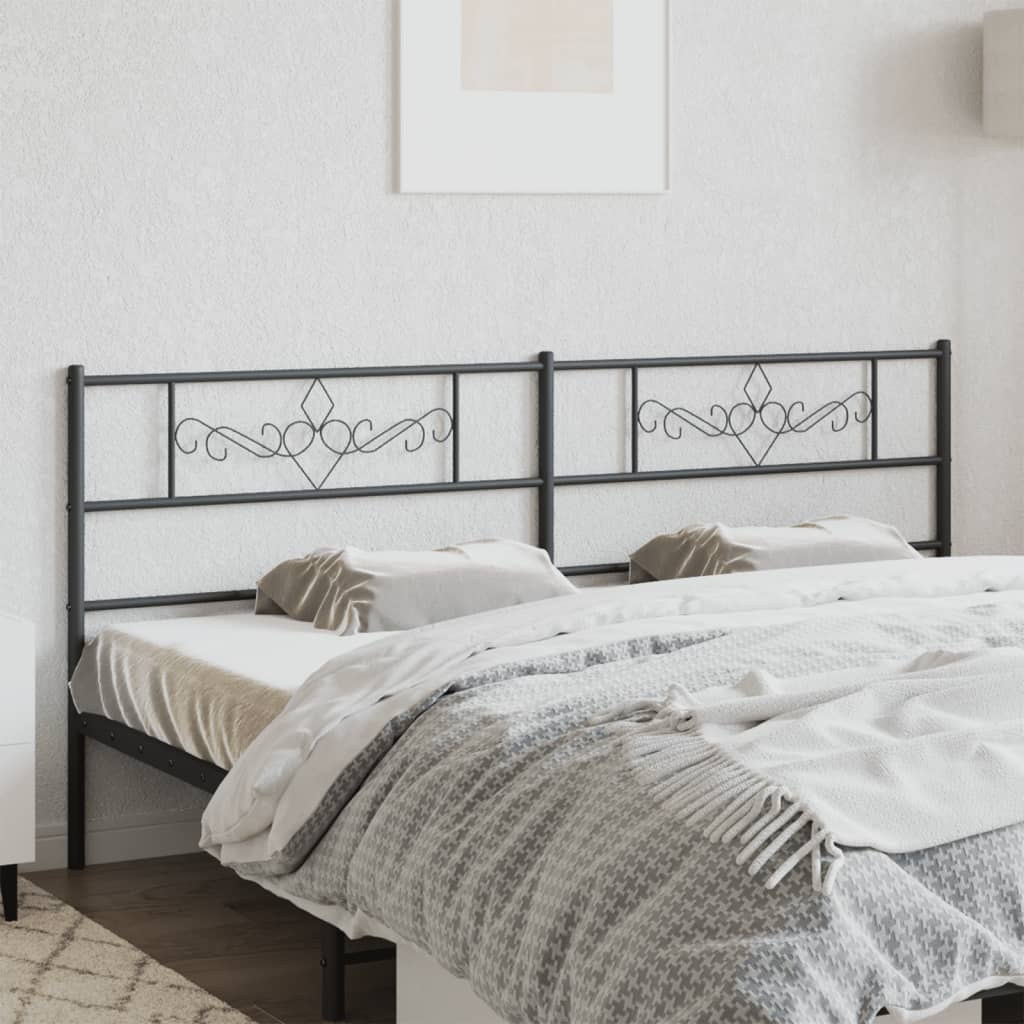 fekete fém csere fejtámla 193 cm