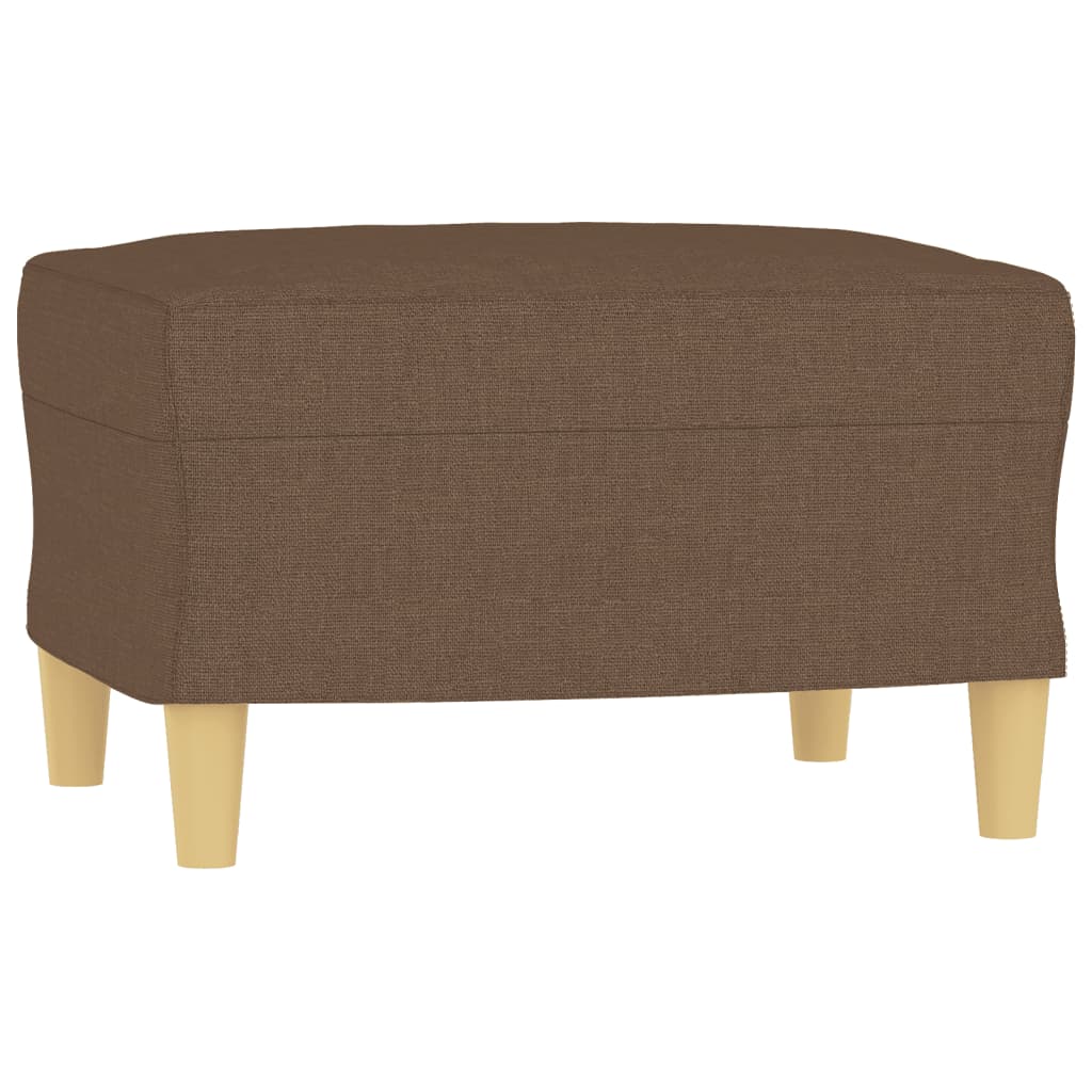 barna szövet kanapéfotel lábtartóval 60 cm