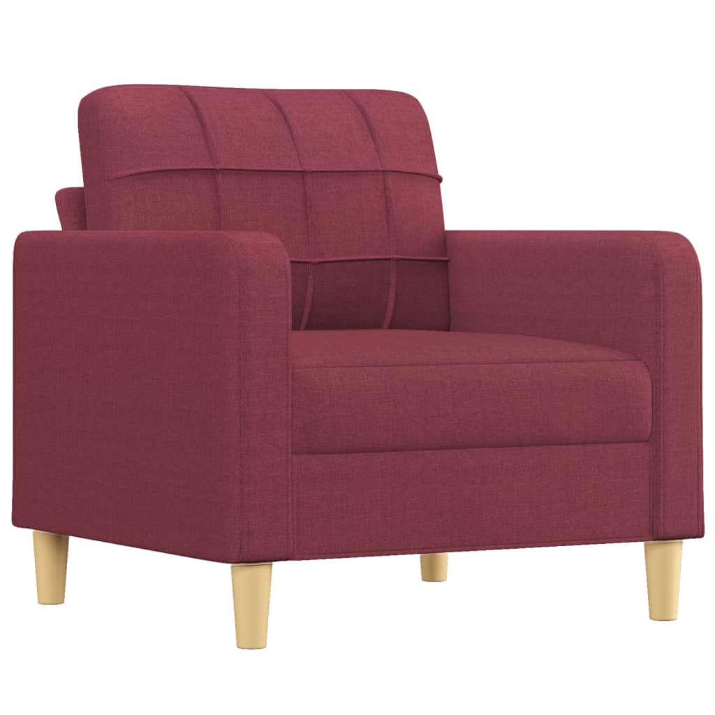 bordó szövet kanapéfotel lábtartóval 60 cm