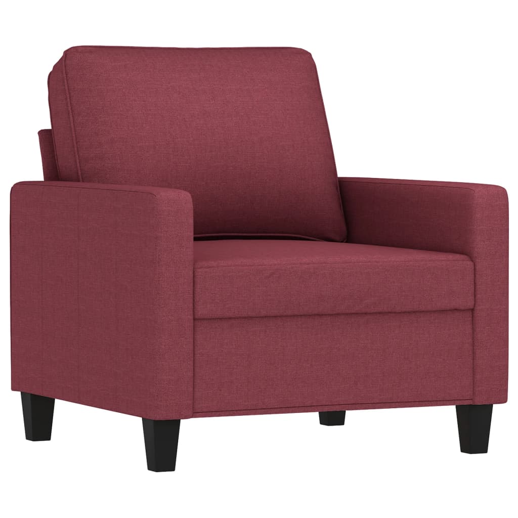 bordó szövet kanapéfotel lábtartóval 60 cm