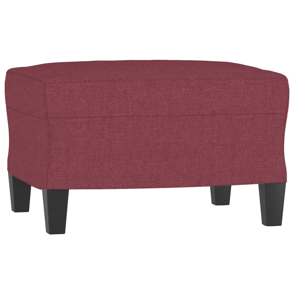 bordó szövet kanapéfotel lábtartóval 60 cm