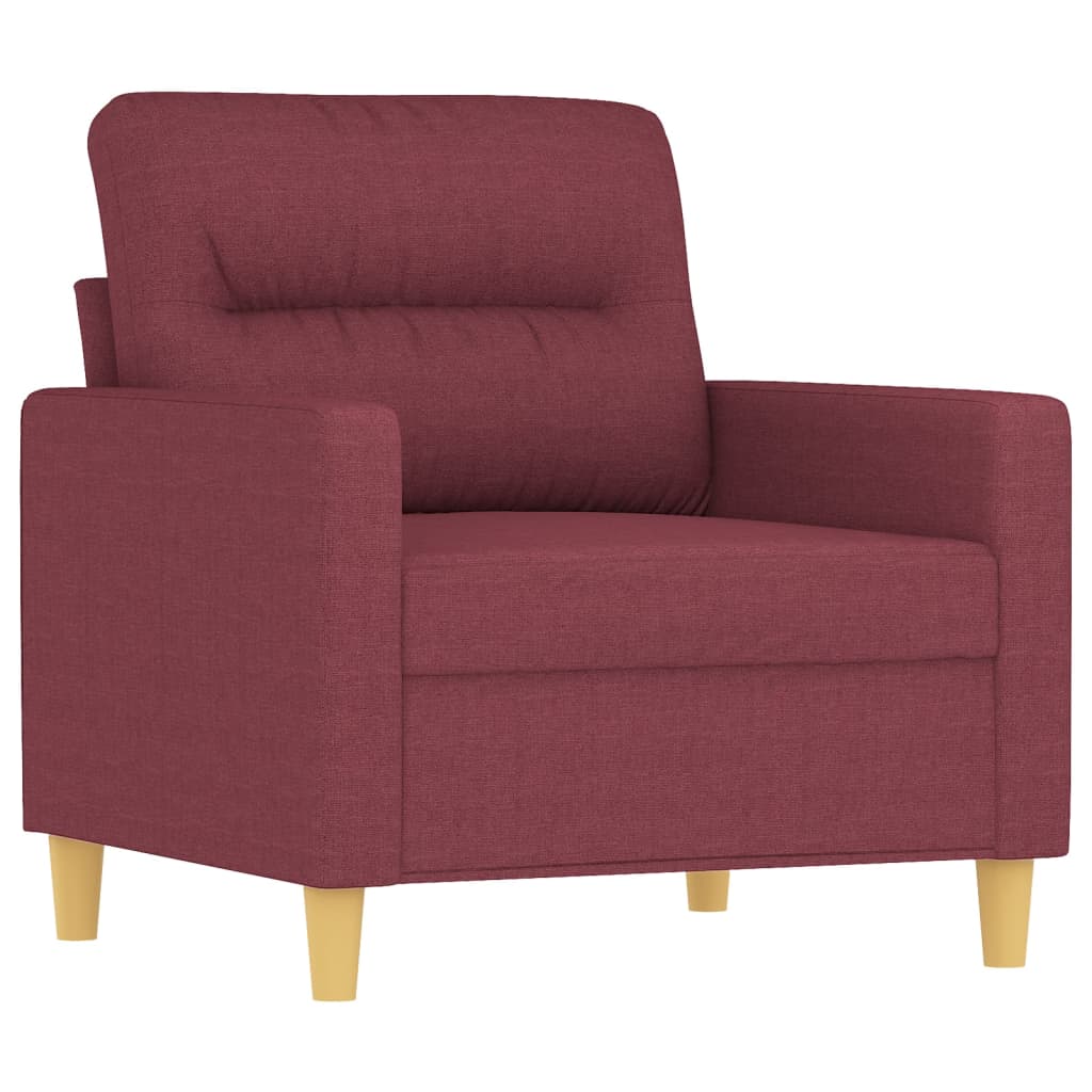 bordó szövet kanapéfotel lábtartóval 60 cm