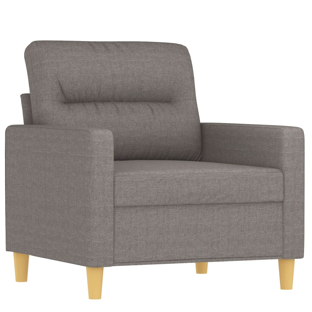 tópszínű szövet kanapéfotel lábtartóval 60 cm