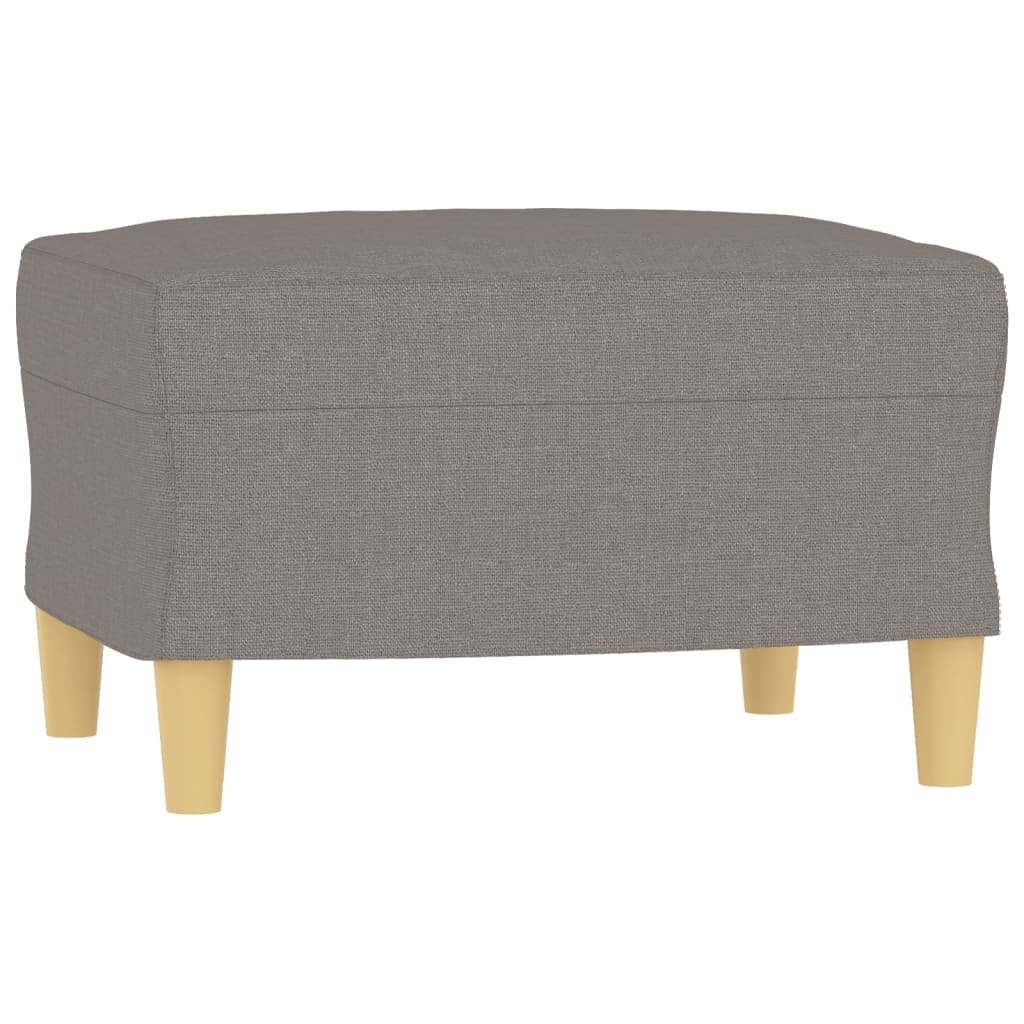tópszínű szövet kanapéfotel lábtartóval 60 cm