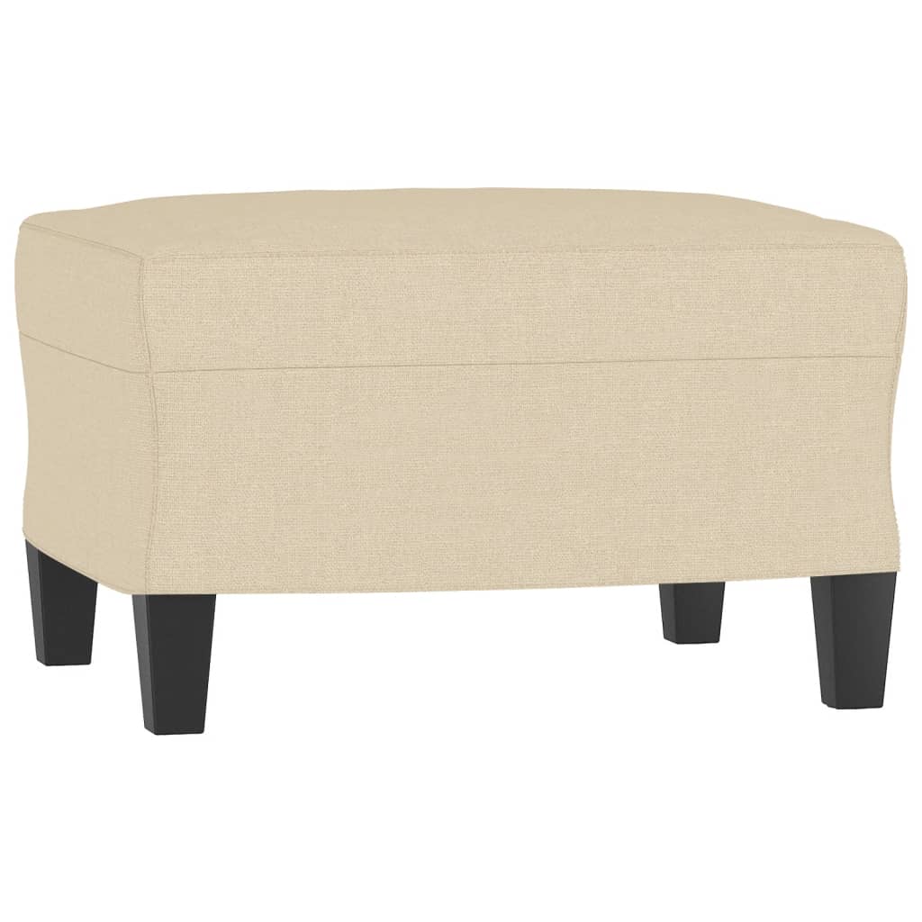krémszínű szövet kanapéfotel lábtartóval 60 cm