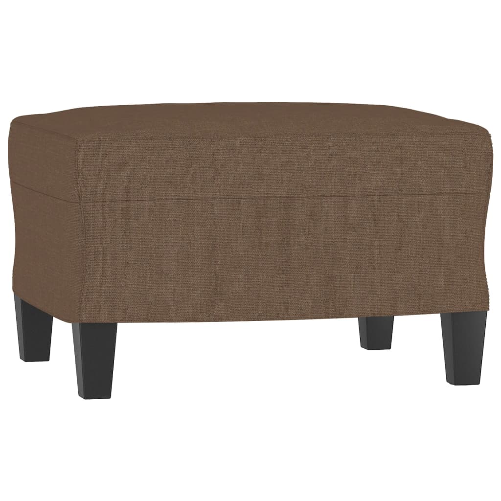 barna szövet kanapéfotel lábtartóval 60 cm