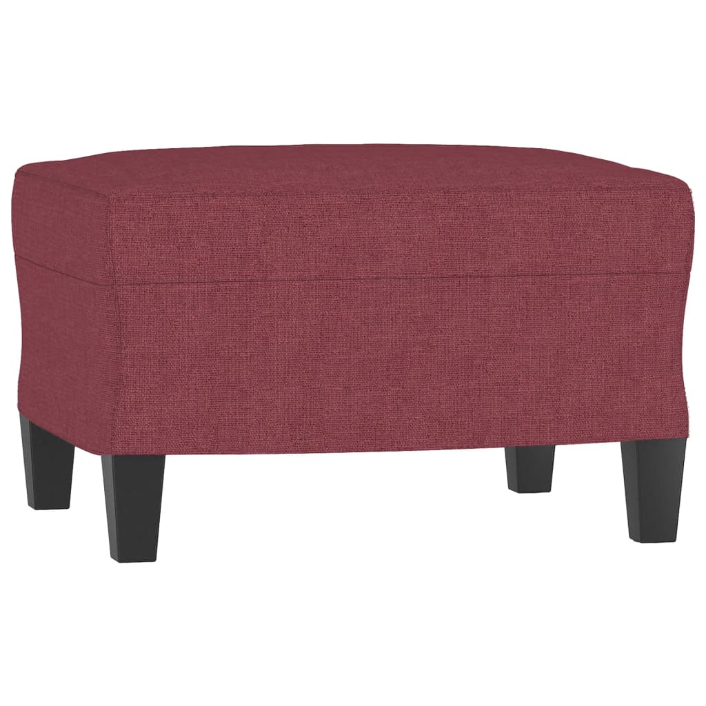 bordó szövet kanapéfotel lábtartóval 60 cm