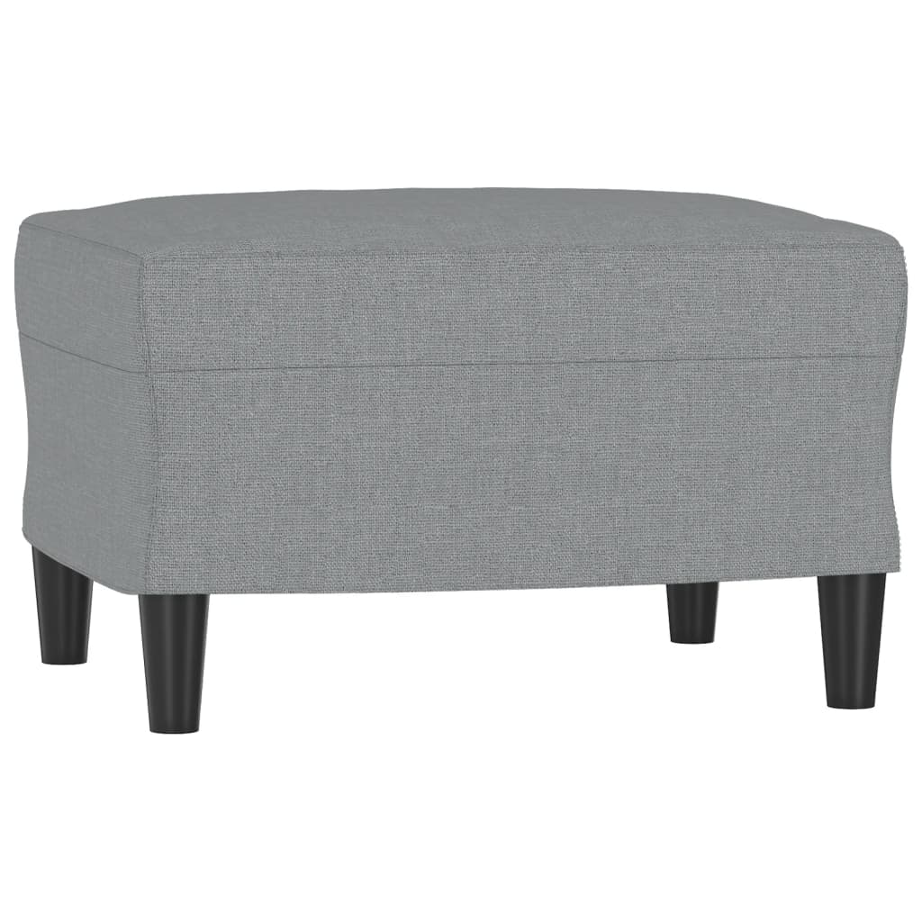 világosszürke szövet kanapéfotel lábtartóval 60 cm