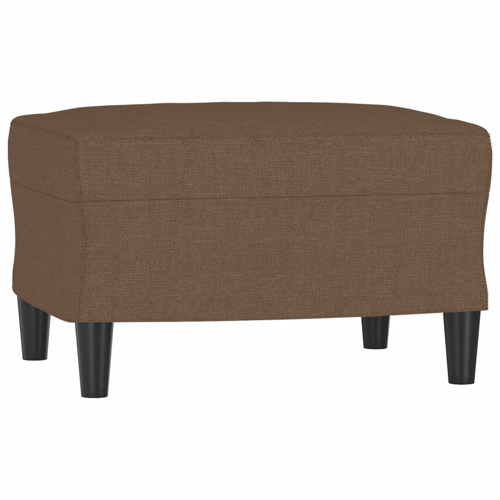 barna szövet kanapéfotel lábtartóval 60 cm