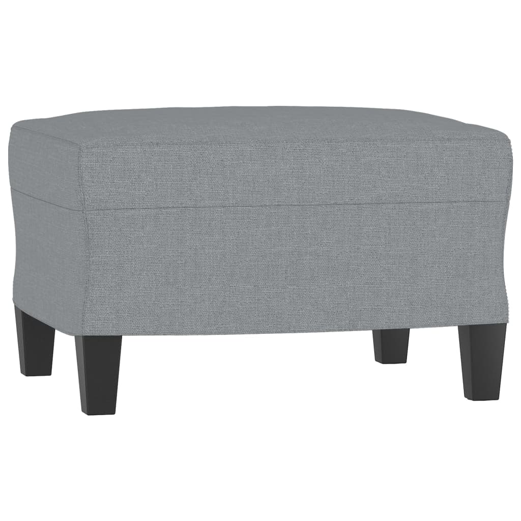 világosszürke szövet kanapéfotel lábtartóval 60 cm