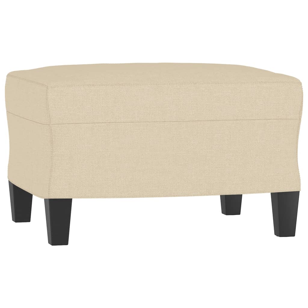 krémszínű szövet kanapéfotel lábtartóval 60 cm