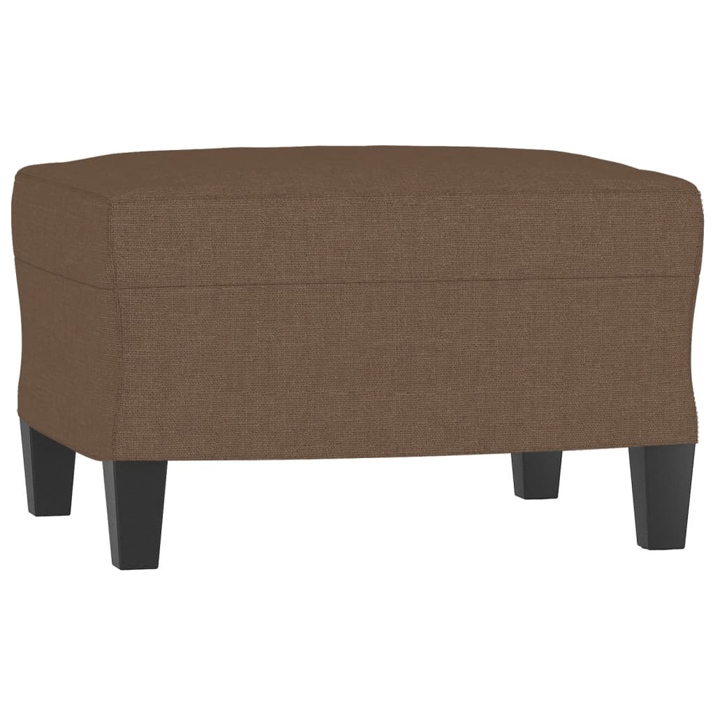 barna szövet kanapéfotel lábtartóval 60 cm