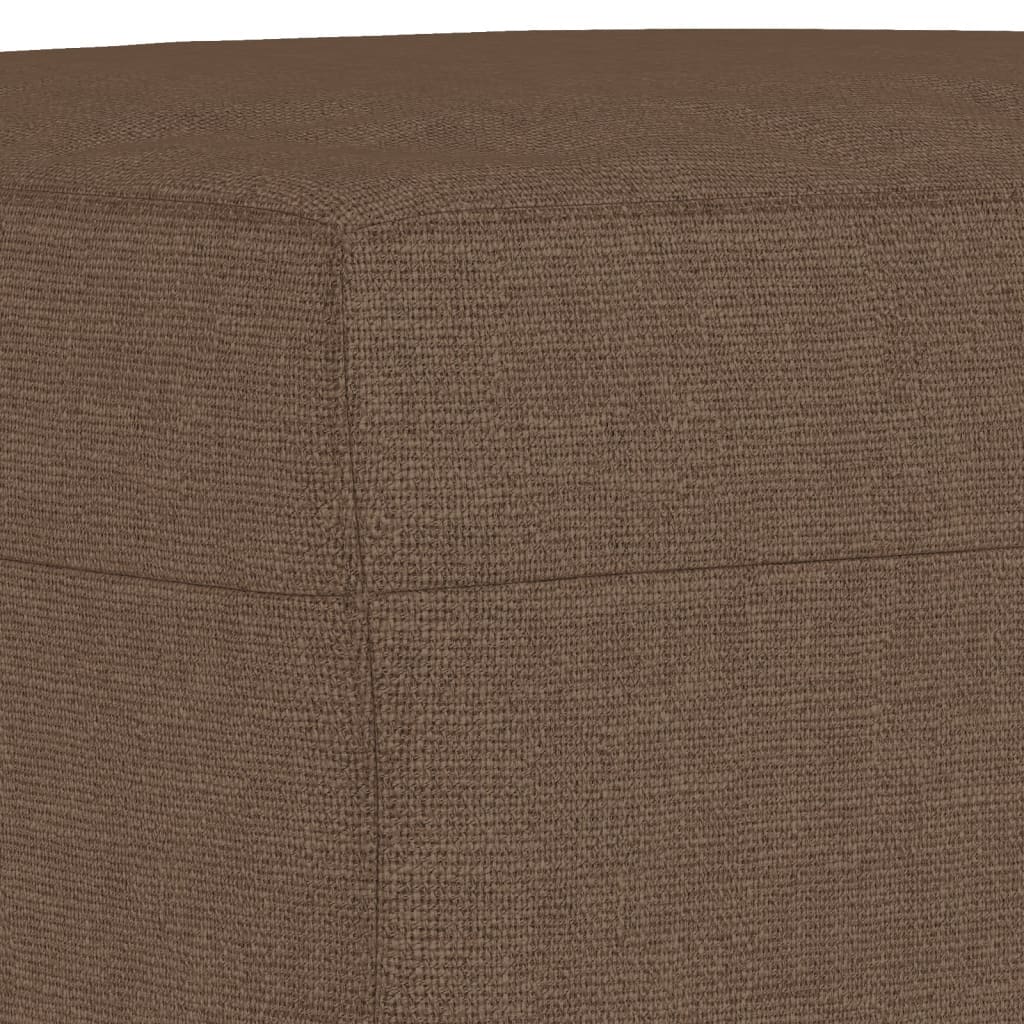 barna szövet kanapéfotel lábtartóval 60 cm