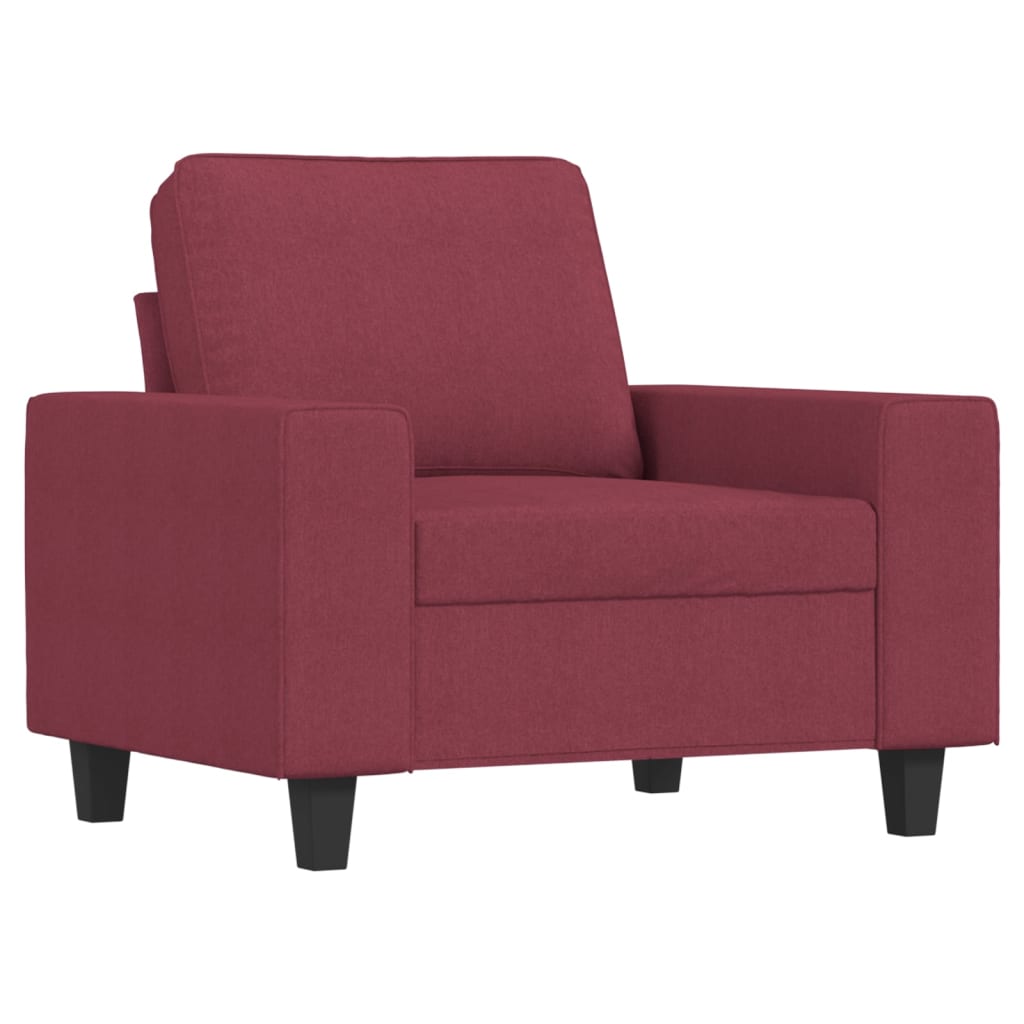 bordó szövet kanapéfotel lábtartóval 60 cm
