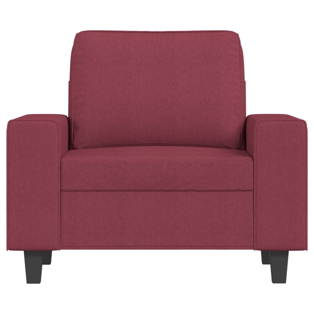 bordó szövet kanapéfotel lábtartóval 60 cm
