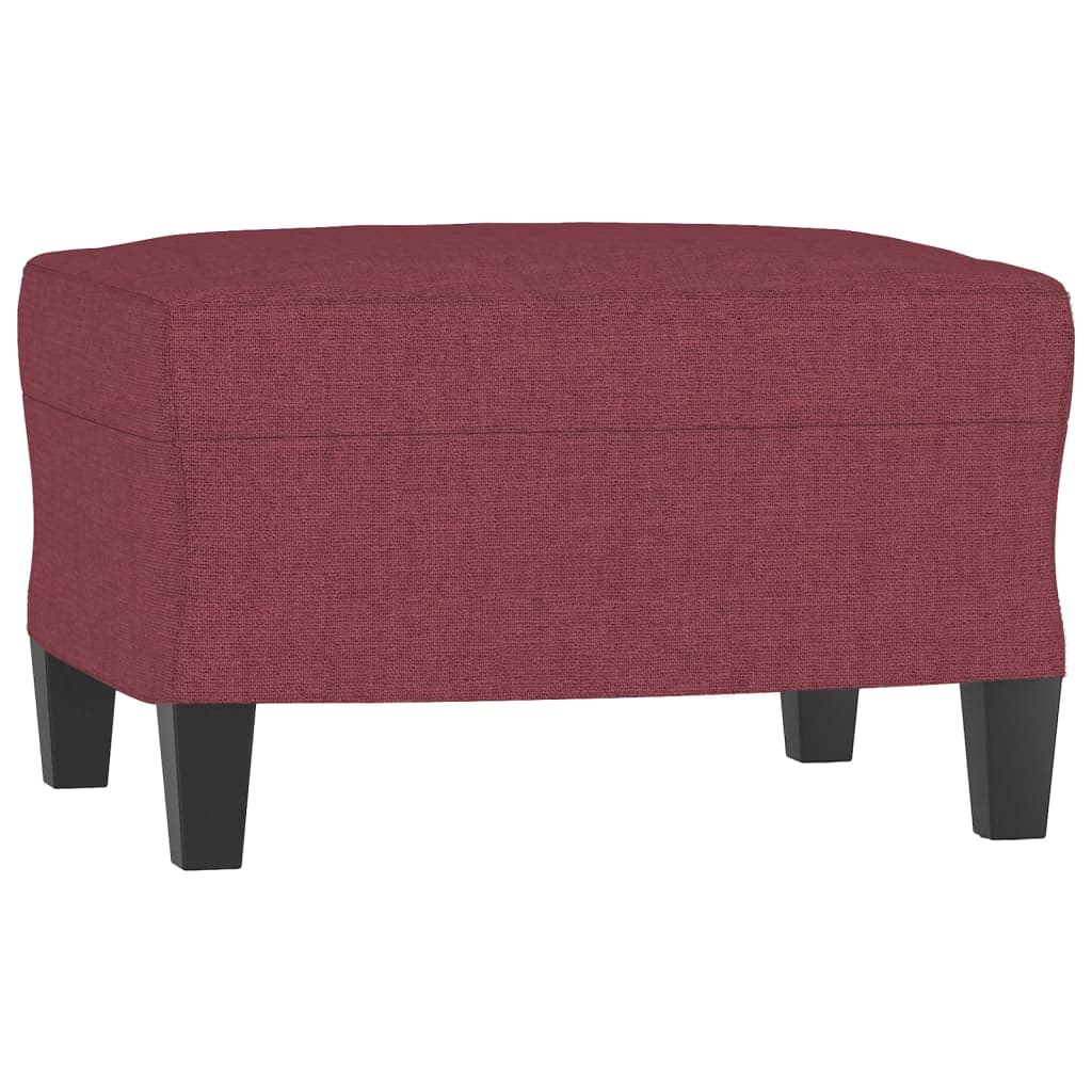 bordó szövet kanapéfotel lábtartóval 60 cm