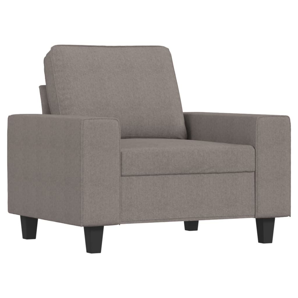 tópszínű szövet kanapéfotel lábtartóval 60 cm