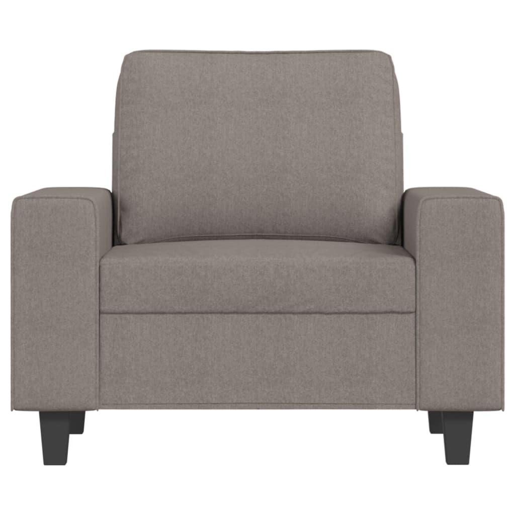 tópszínű szövet kanapéfotel lábtartóval 60 cm
