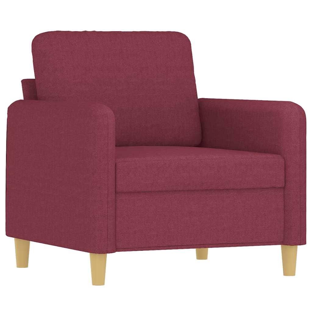 bordó szövet kanapéfotel lábtartóval 60 cm