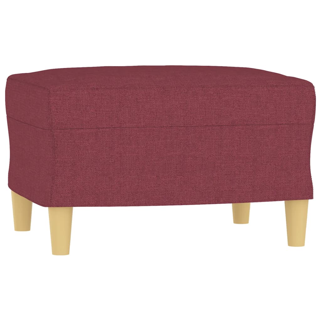 bordó szövet kanapéfotel lábtartóval 60 cm