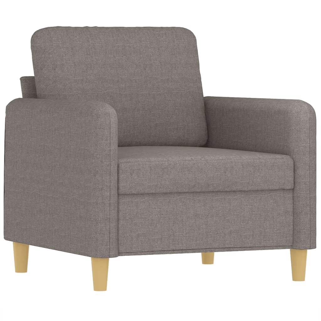 tópszínű szövet kanapéfotel lábtartóval 60 cm