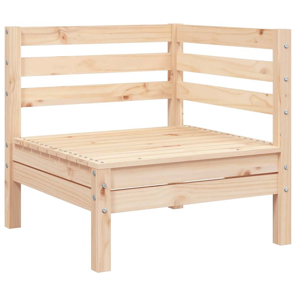 tömör fenyőfa kerti sarokkanapé