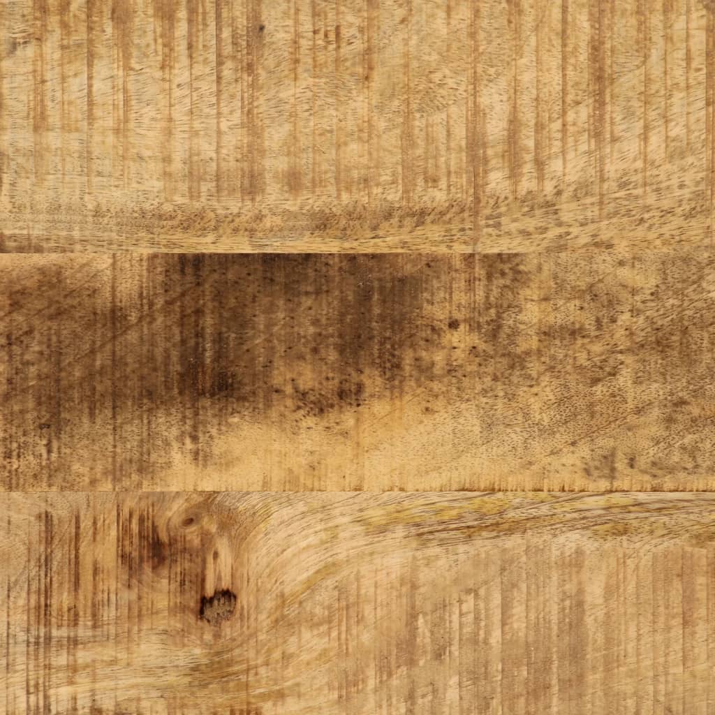 tömör mangófa és vas tálalóasztal 100 x 35 x 76 cm