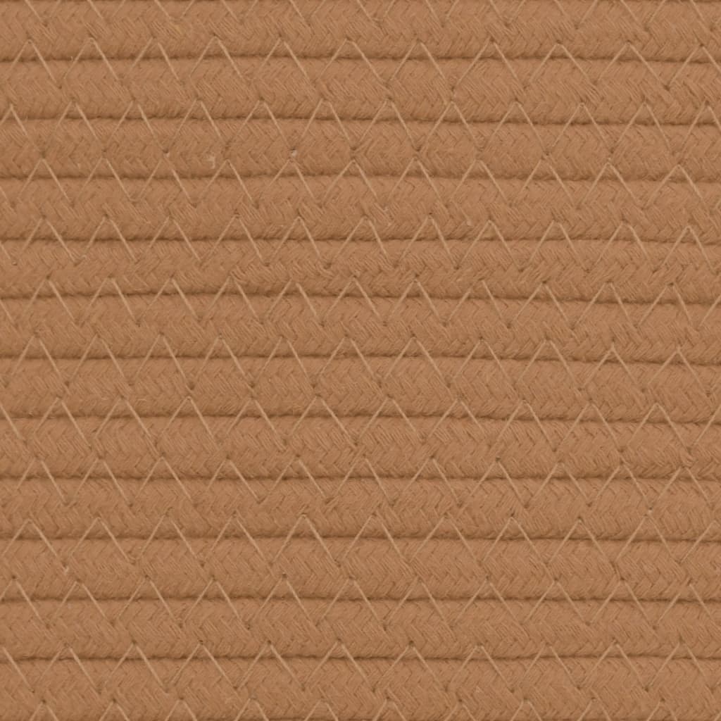 2 db barna és fehér pamut tárolókosár Ø24 x 18 cm