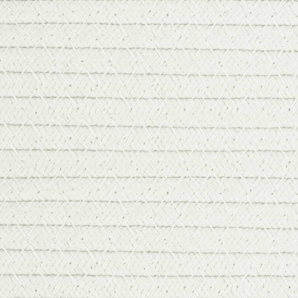 2 db barna és fehér pamut tárolókosár Ø24 x 18 cm