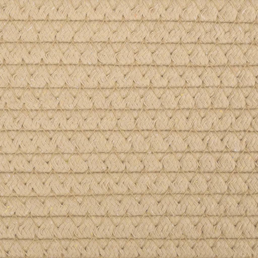 2 db bézs és fehér pamut tárolókosár Ø24 x 18 cm