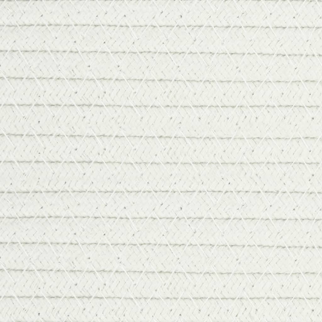 2 db szürke és fehér pamut tárolókosár Ø28 x 28 cm