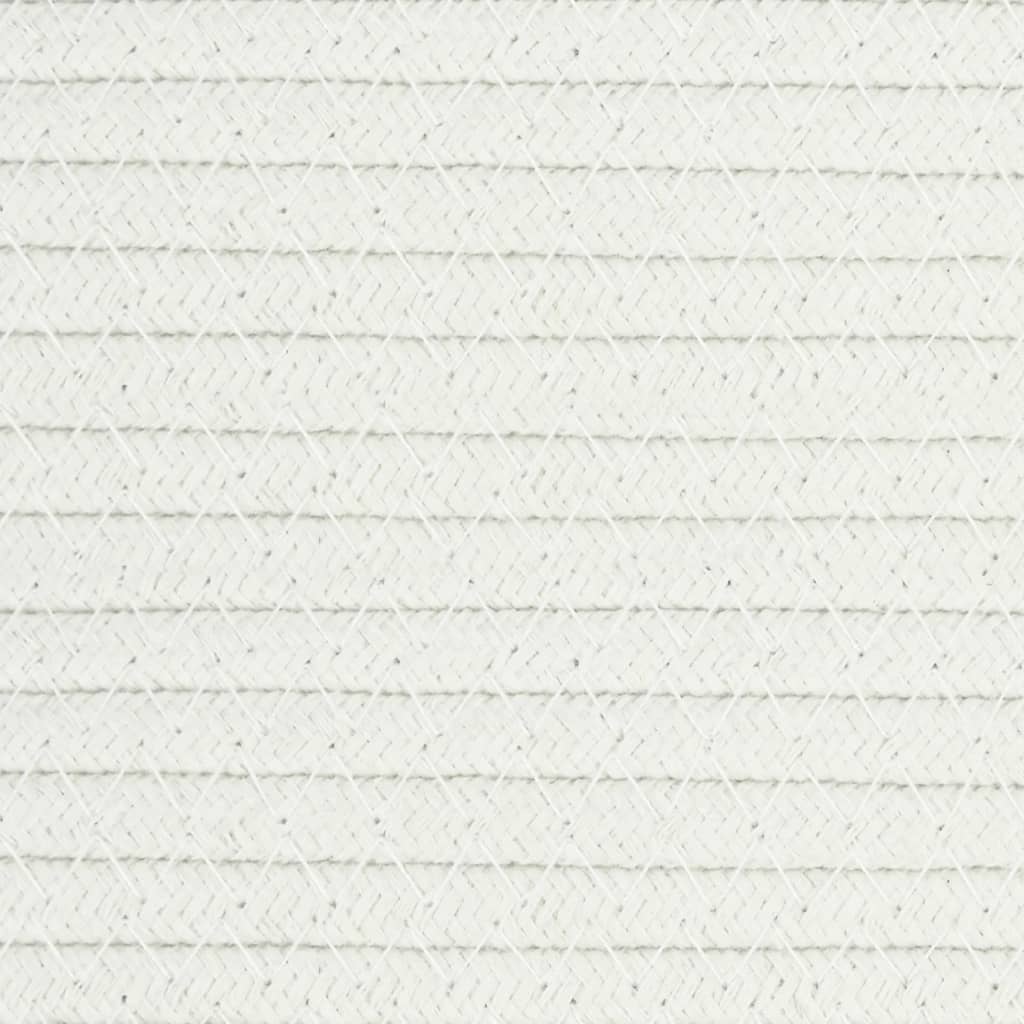 2 db bézs és fehér pamut tárolókosár Ø28 x 28 cm