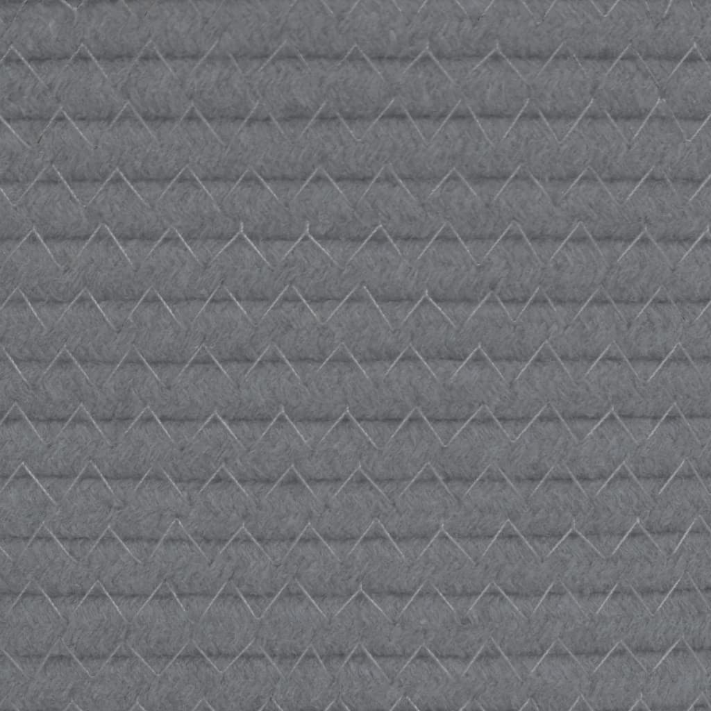 szürke-fehér pamut szennyeskosár Ø60 x 36 cm
