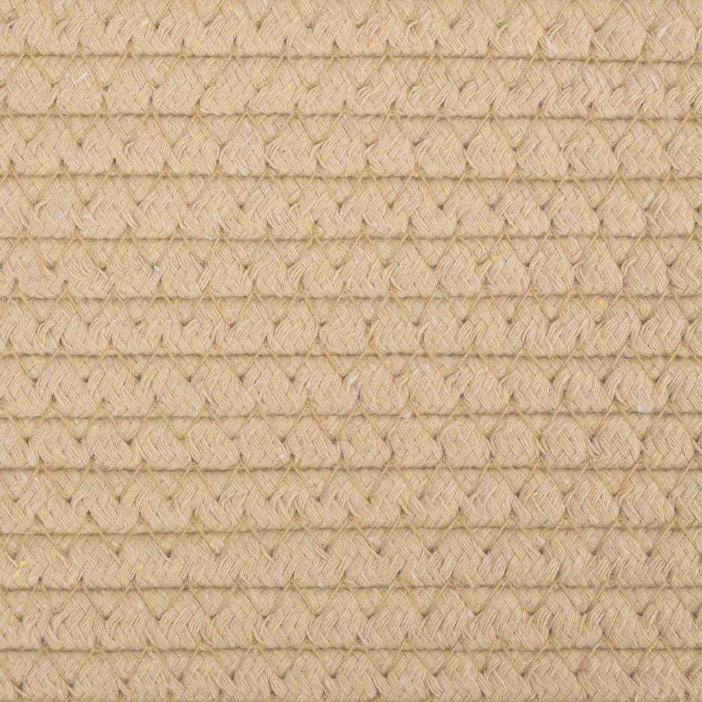 bézs-fehér pamut szennyeskosár Ø60 x 36 cm