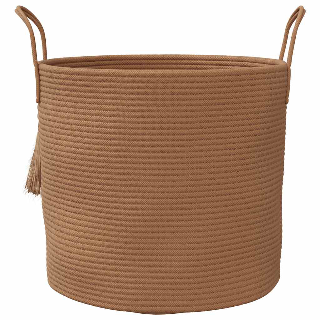 barna pamut tárolókosár Ø40 x 35 cm