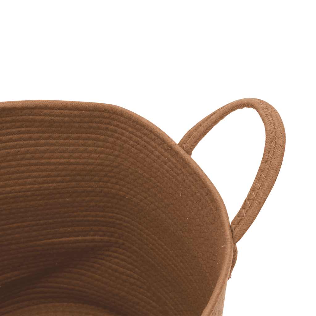 barna pamut tárolókosár Ø40 x 35 cm