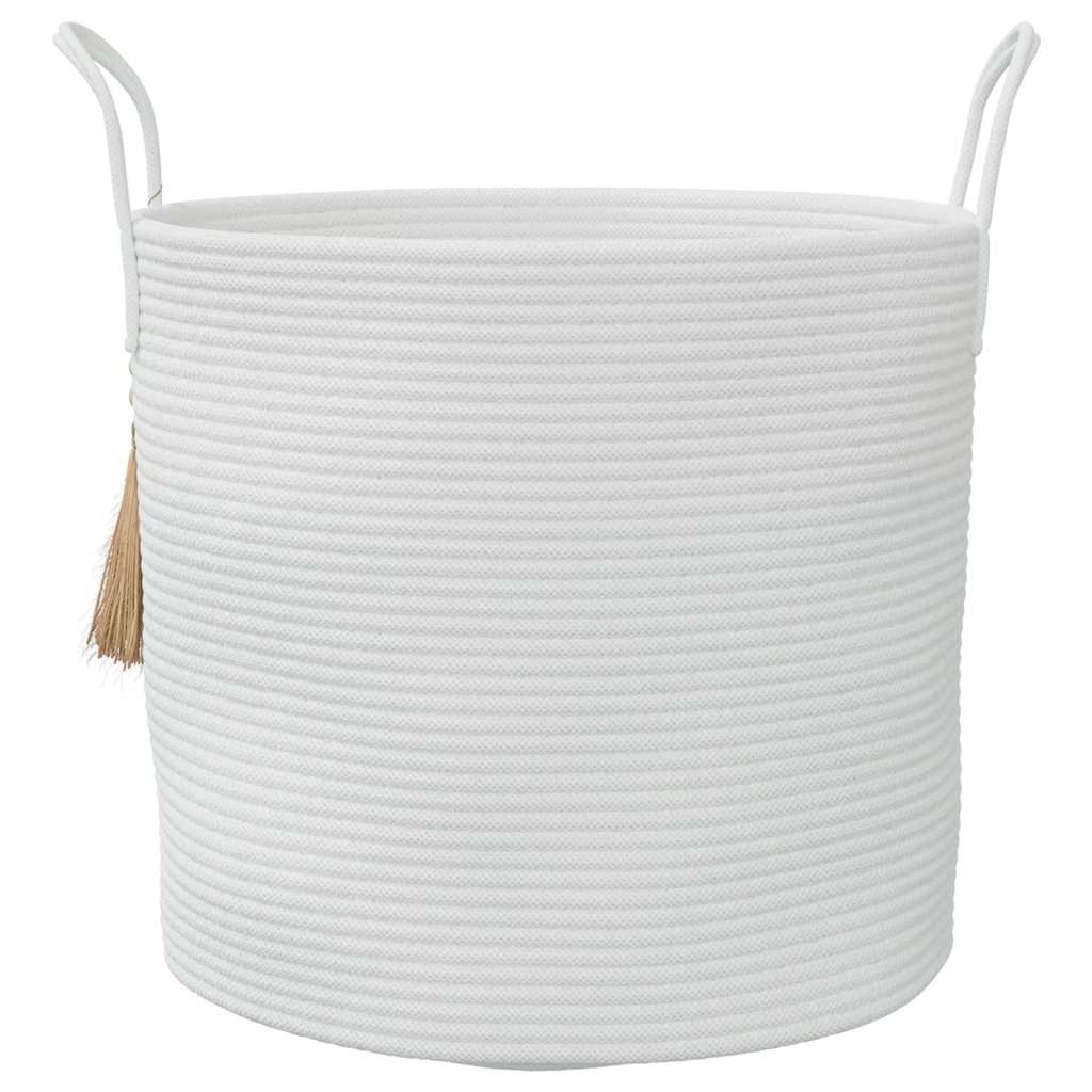 fehér pamut tárolókosár Ø40 x 35 cm